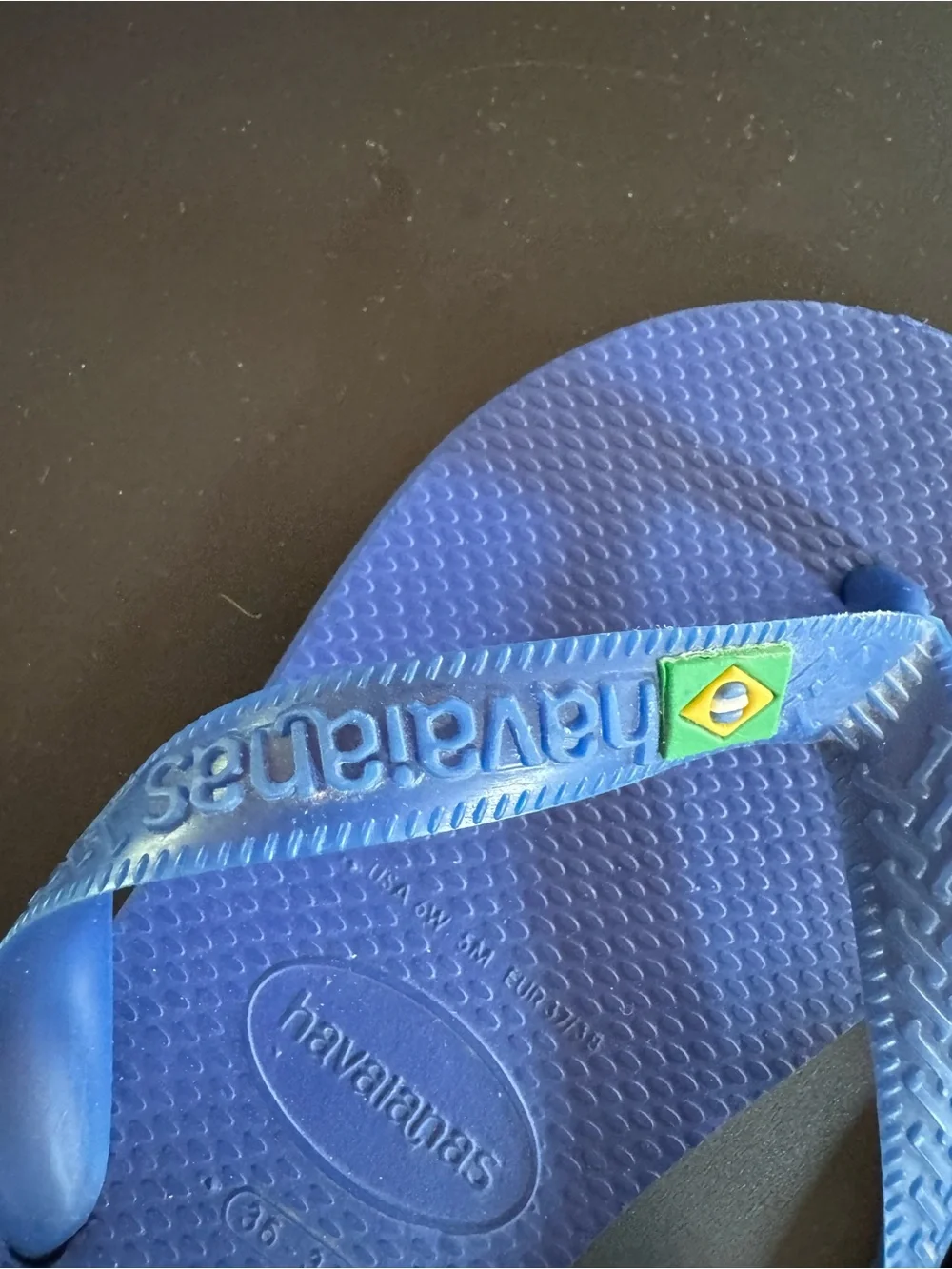 Havaianas Kids Flip-Flops in Royal Blue with Yellow Trim